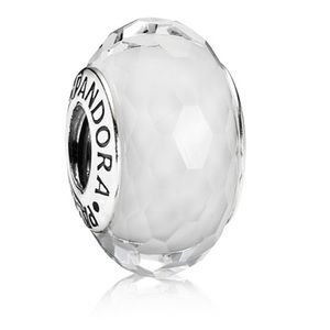Pandora Fascinating White Murano Glass Charm